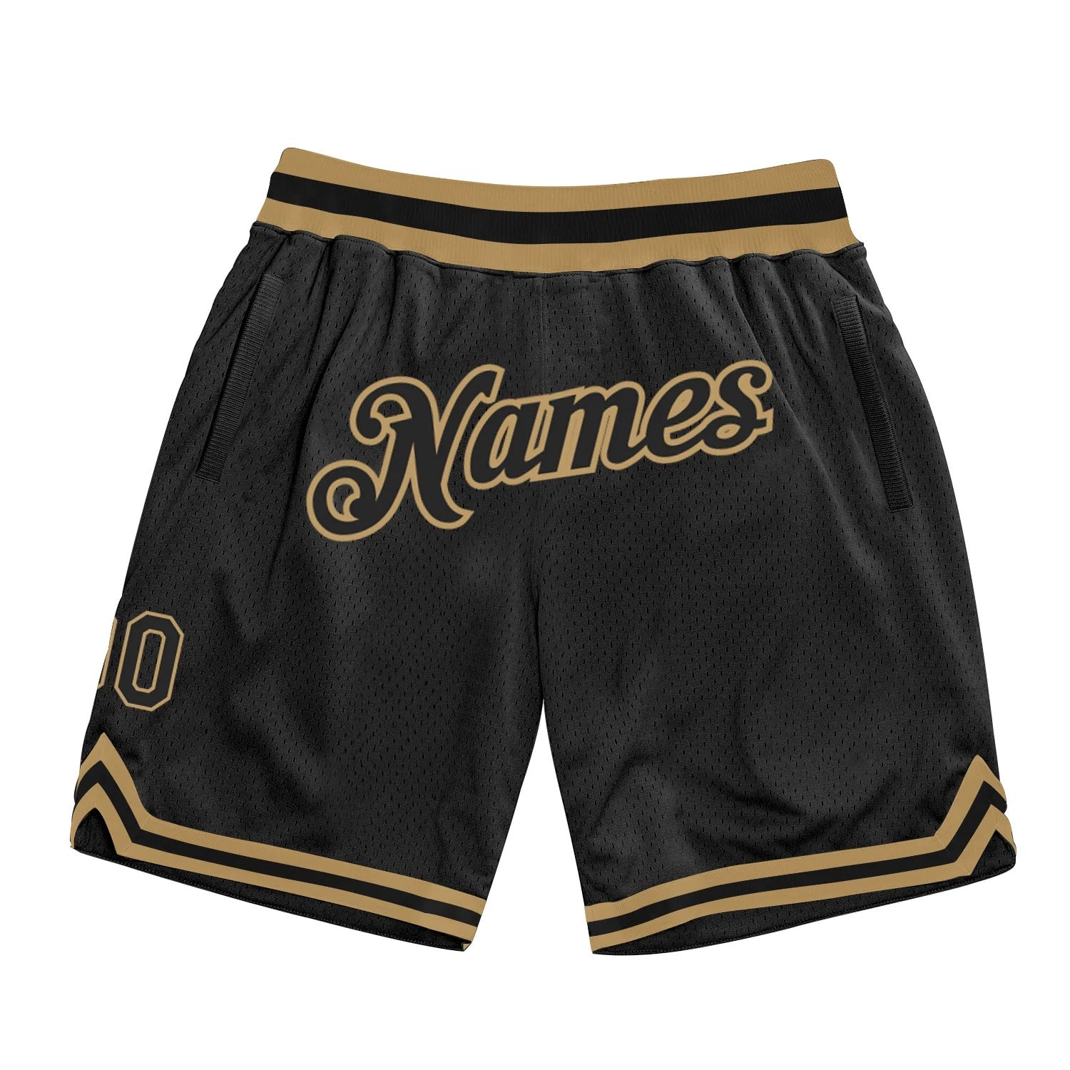 Custom Black Black-Old Gold Baseball Jersey